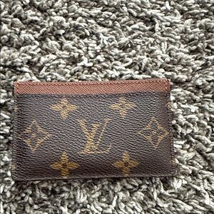 Louis Vuitton Brown and Gold Monogram Card Holder